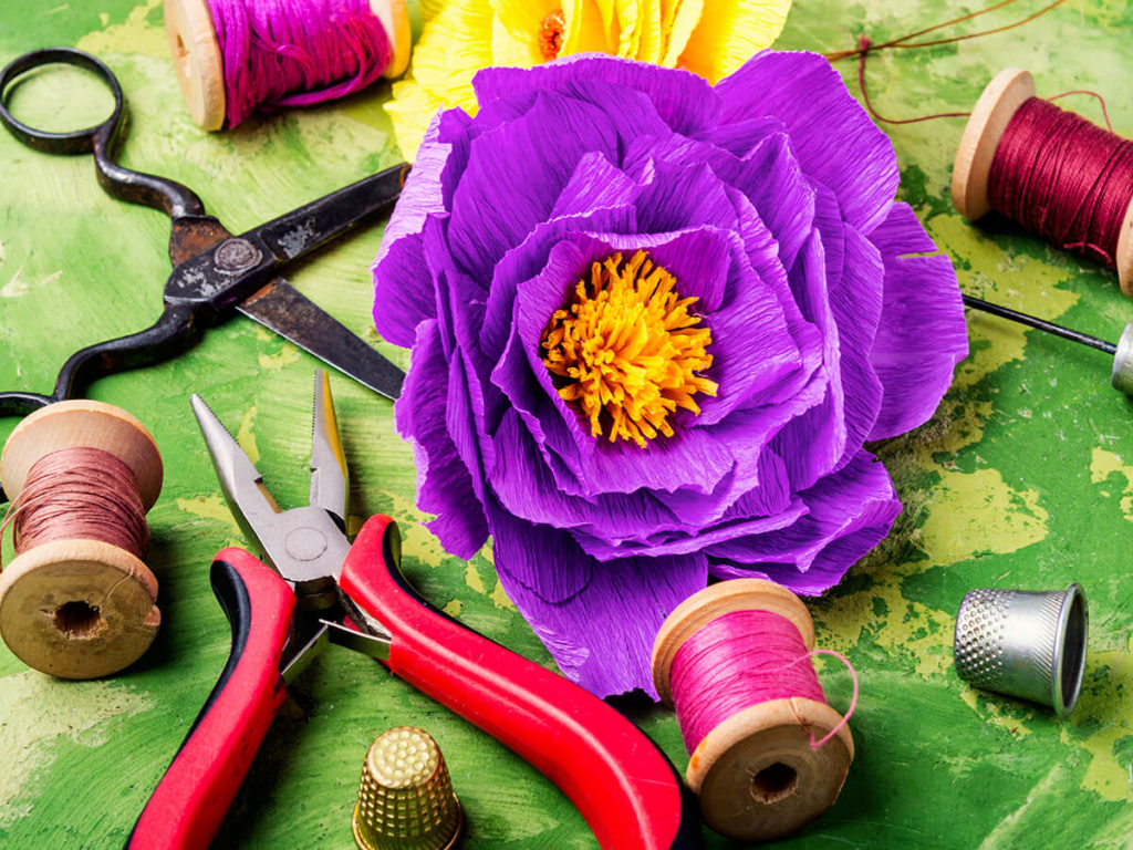 flower and tools