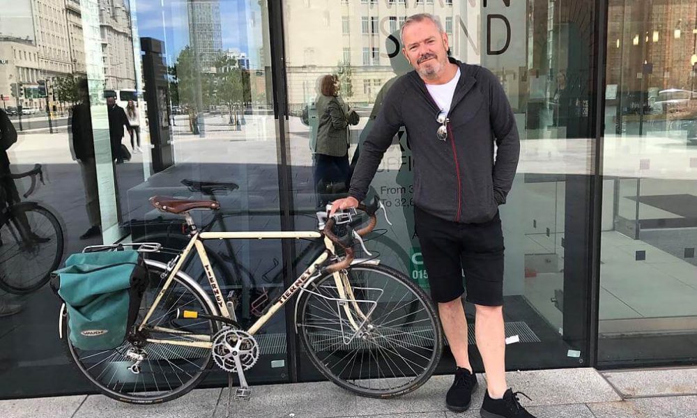 Simon O'Brien with bike