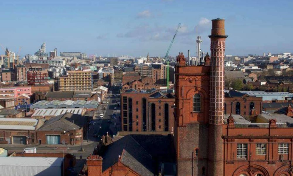 Aerial shot of the Baltic Triangle